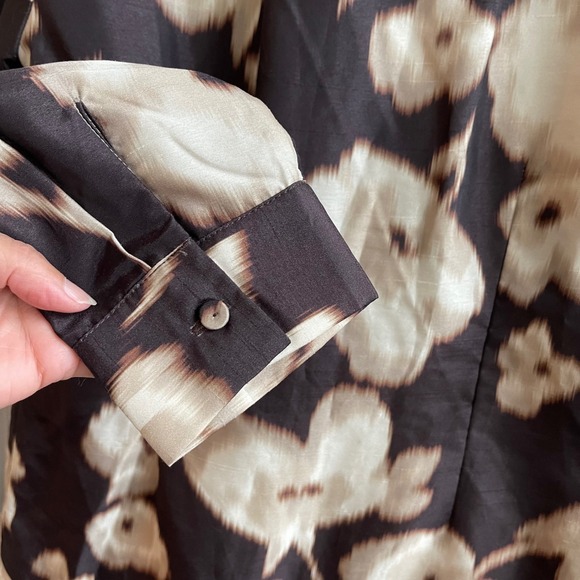 Tuckernuck Black and Cream Floral Long Sleeve Dress - Picture 7 of 14